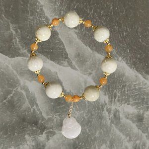 Jade with Buddah Charm Bracelet